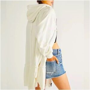 Free people ruffle hoodie